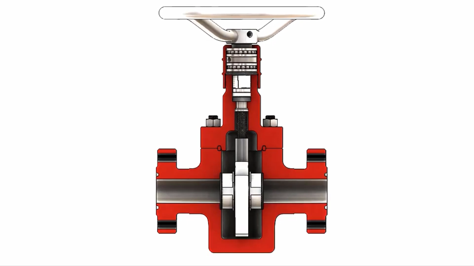 API-6A High Pressure Gate Valve Animation - Bonnet Disassembly(API-6A 高压闸阀)