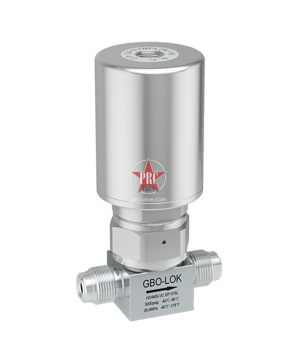 High-pressure pneumatic diaphragm valve