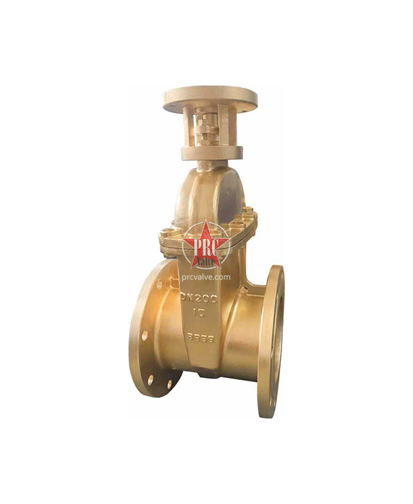 Gold copper gate valve
