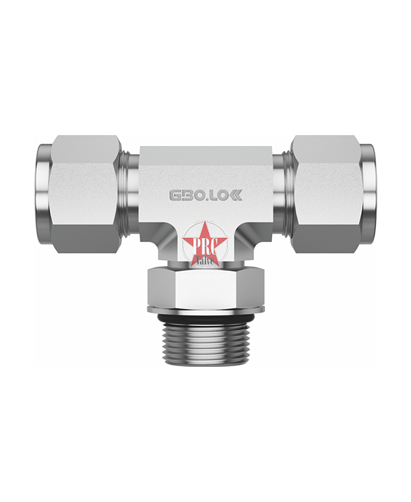 Branch pipe male threaded position adjustable ferrule tee