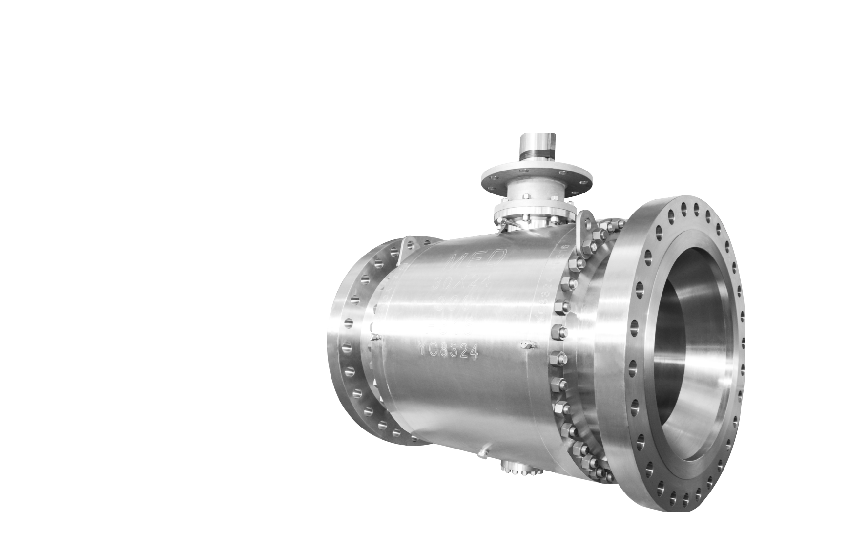 Side-mounted trunnion ball valve
