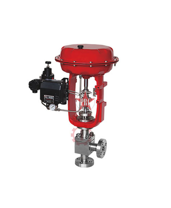Pneumatic high pressure angle control valve