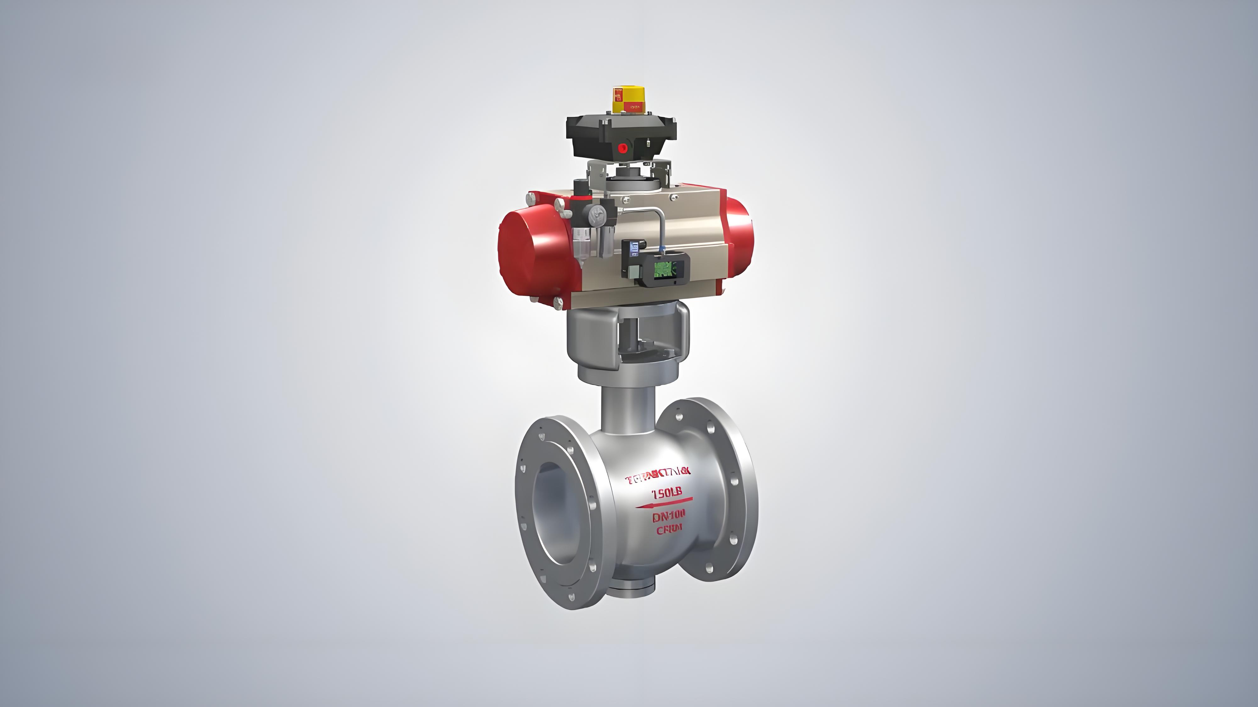 Pneumatic Actuated Double Eccentric Half Ball Valve Assembly & Structure | THINKTANK（气动双偏心半球阀）