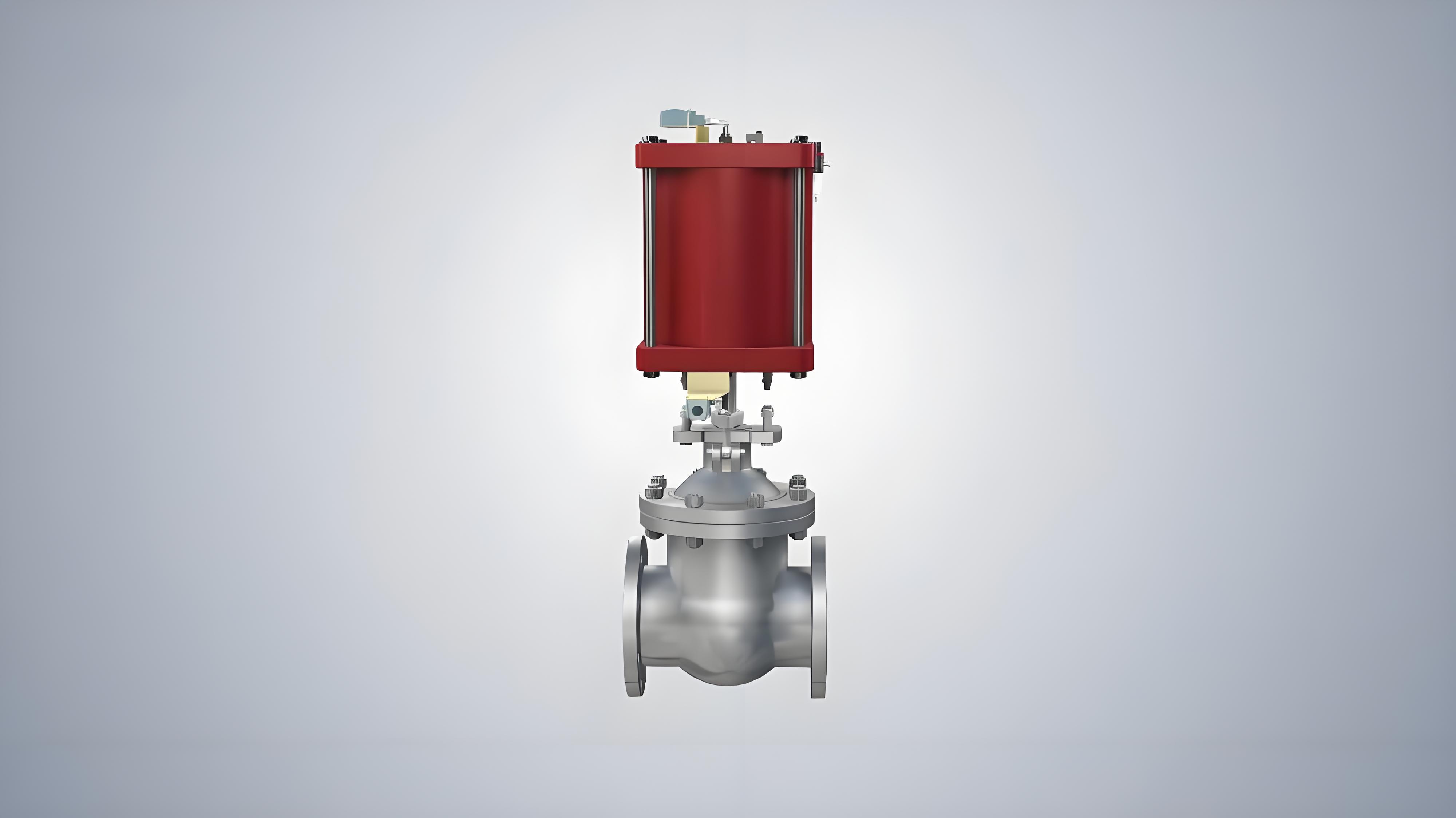 Pneumatic Single Acting Gate Valve Assembly & Structure | THINKTANK（气动单作用闸阀）